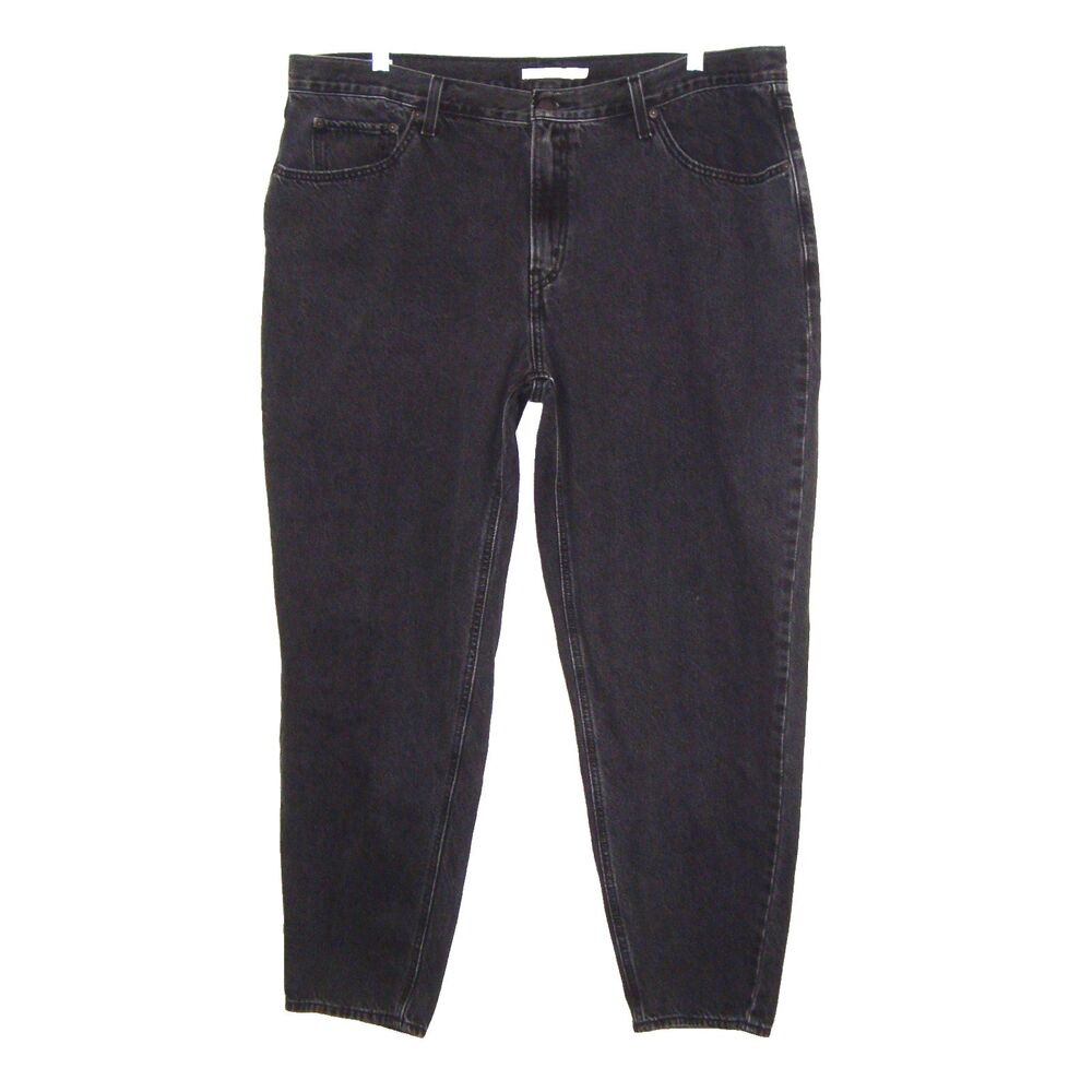 Levi's 80's Premium Mom Jeans Big E Retro High Waisted Premium Black Size 20W